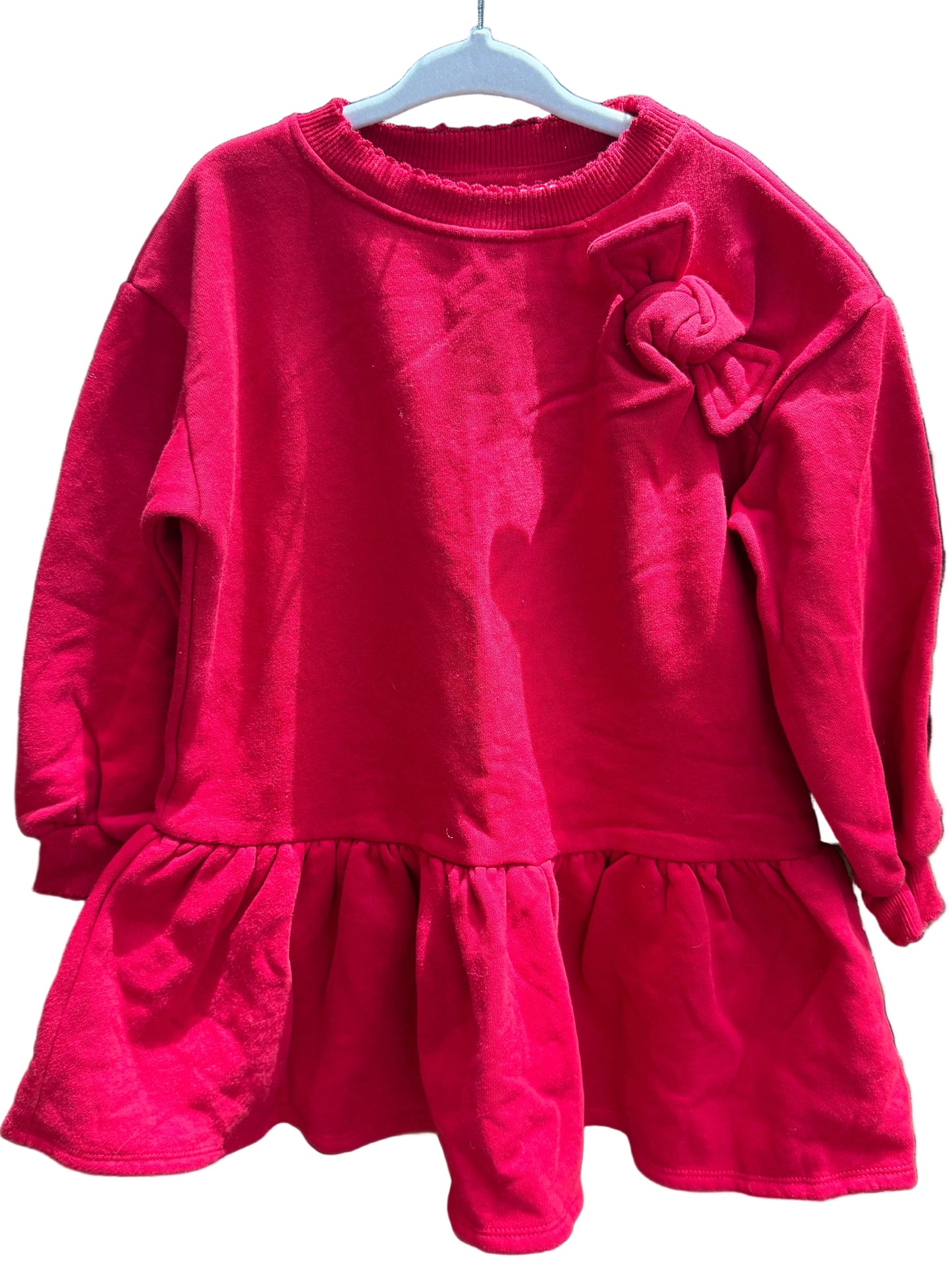 3/4T H&M Red Long-sleeve Sweater Dress EUC