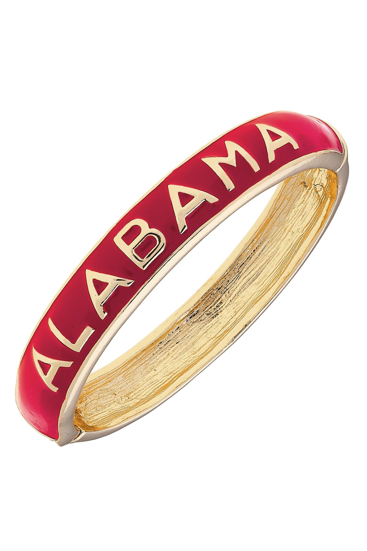 Alabama Crimson Tide Sculpted Enamel Hinge Bangle: Crimson
