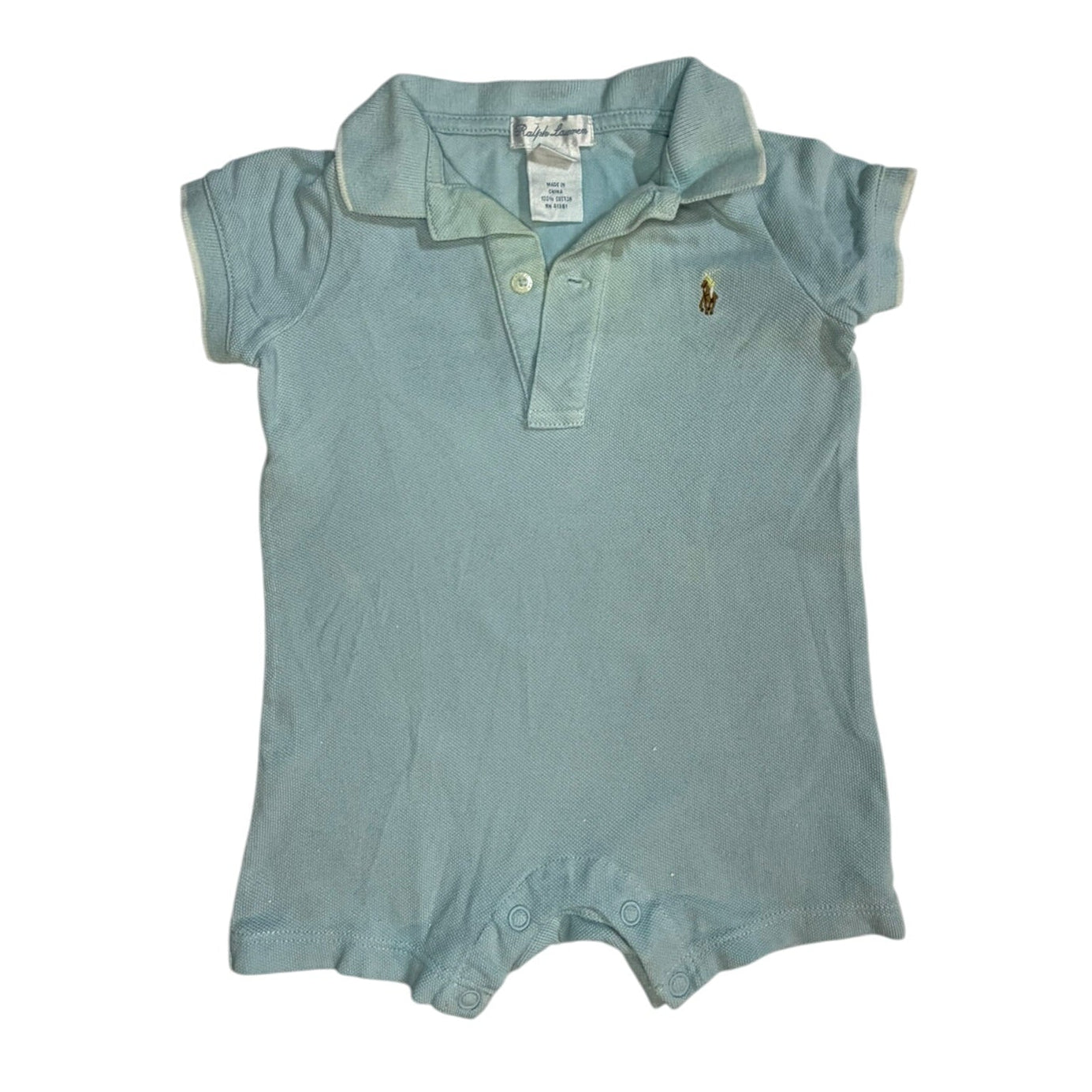 Ralph Lauren Blue Polo Shortall size 6M gently used