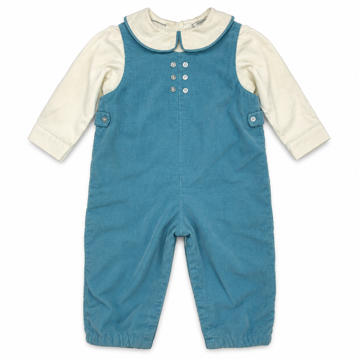 Lavender Blue 18M blue longall with white Peter Pan collar