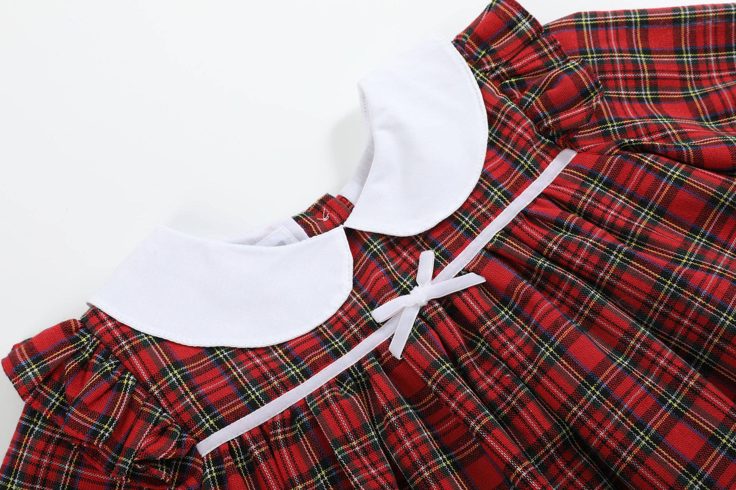 6-12M | Lil Cactus | Red Christmas Plaid Collared Ruffle Dress | NWT
