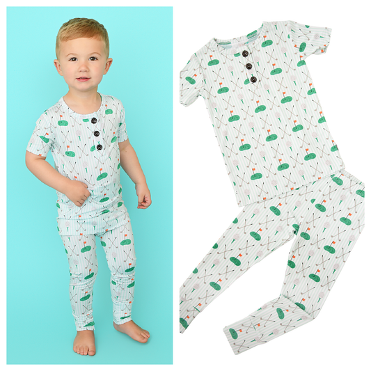 4/5Y | Gigi and Max | Scottie Golf Two Piece Bamboo Lounge Set | NWT