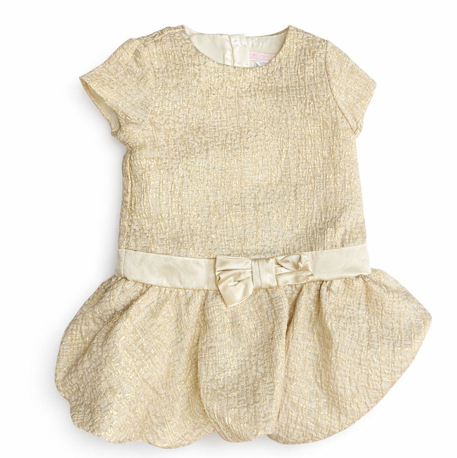 Janie and Jack Gold Dress size 6-12M excellent used condition