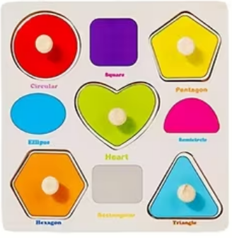 Shapes Toddler Size Wooden Puzzle