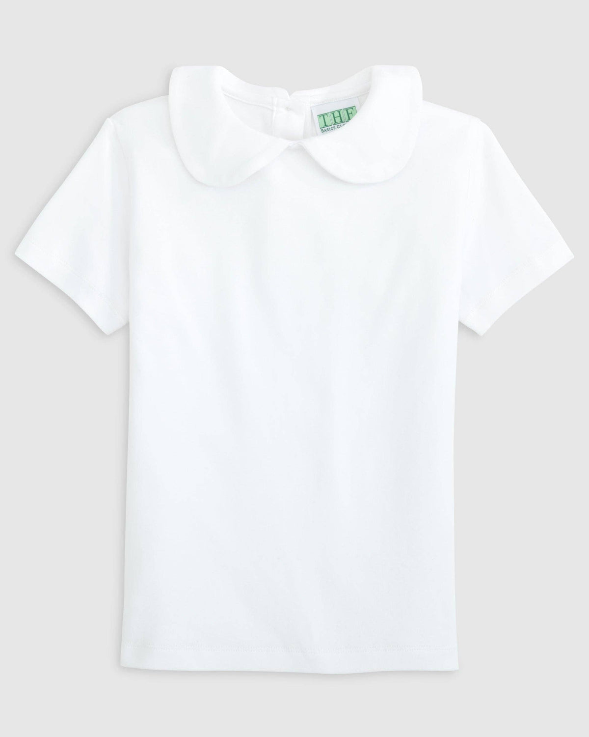 2T | Posh Pickle | Short Sleeve Peter Pan White Knit Shirt | NWT