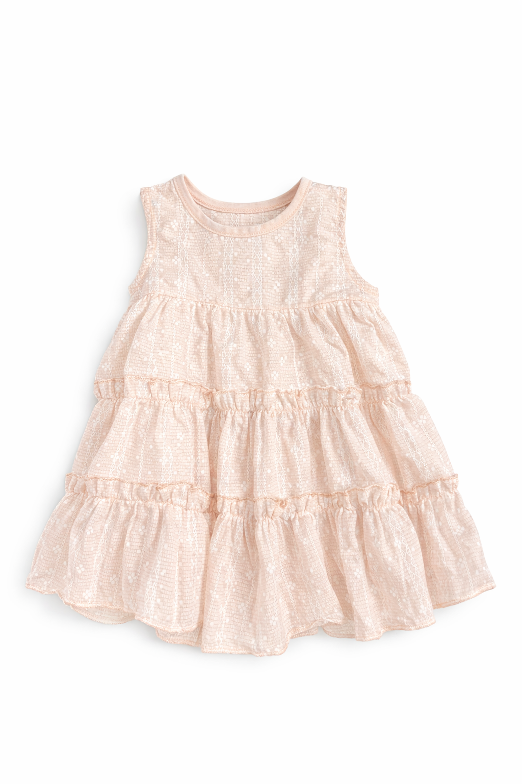 Shein Pink Ruffle Dress size Est. 3-6M excellent used condition