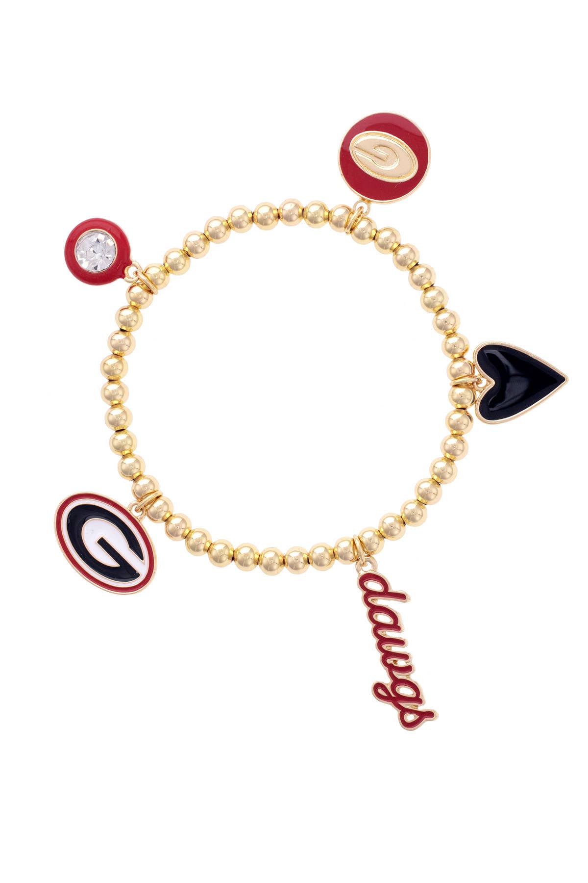 Georgia Bulldogs Enamel Icons Stretch Bracelet