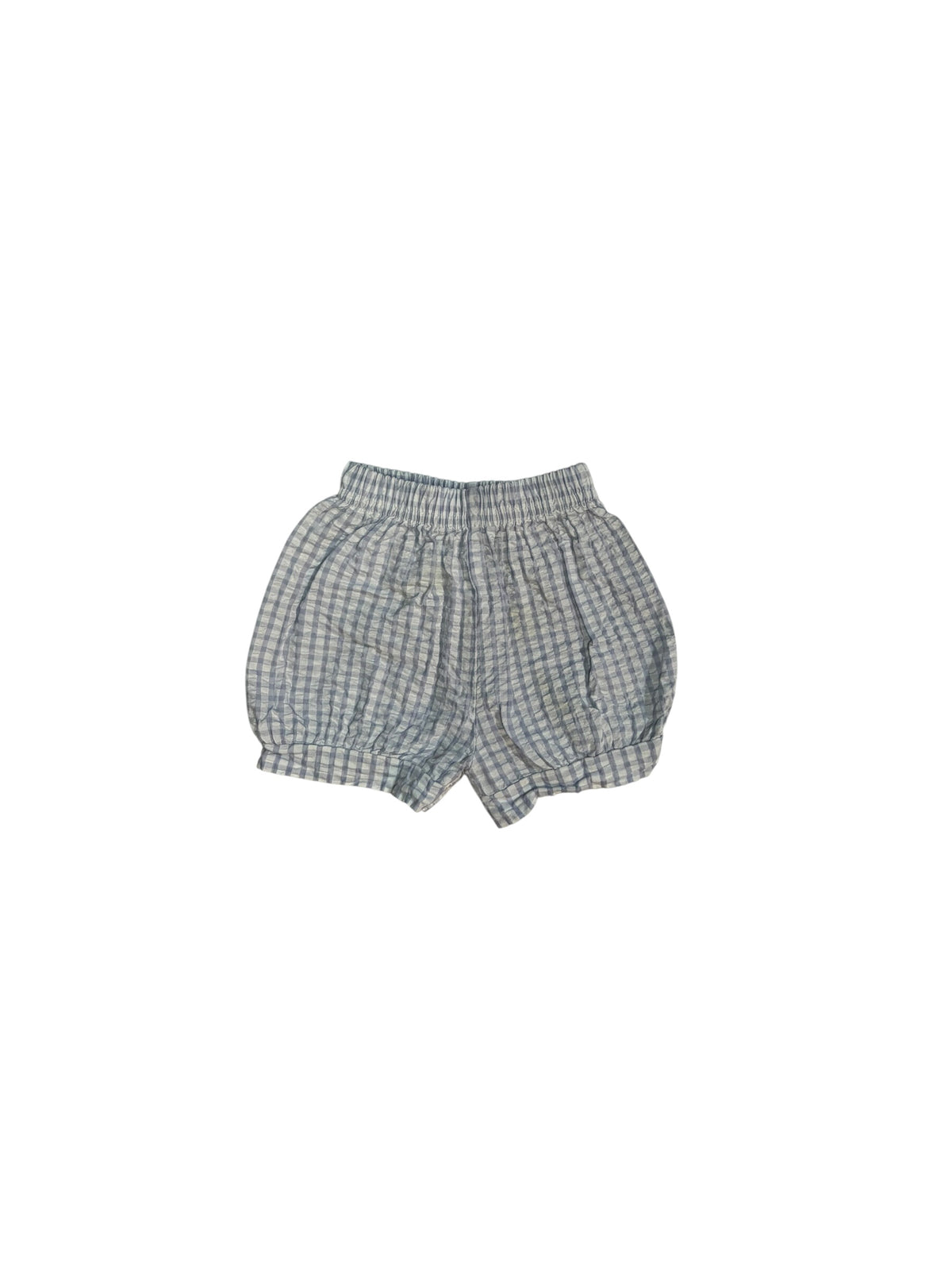 3M Zucchini Kids Blue and White Gingham Shorts GUC