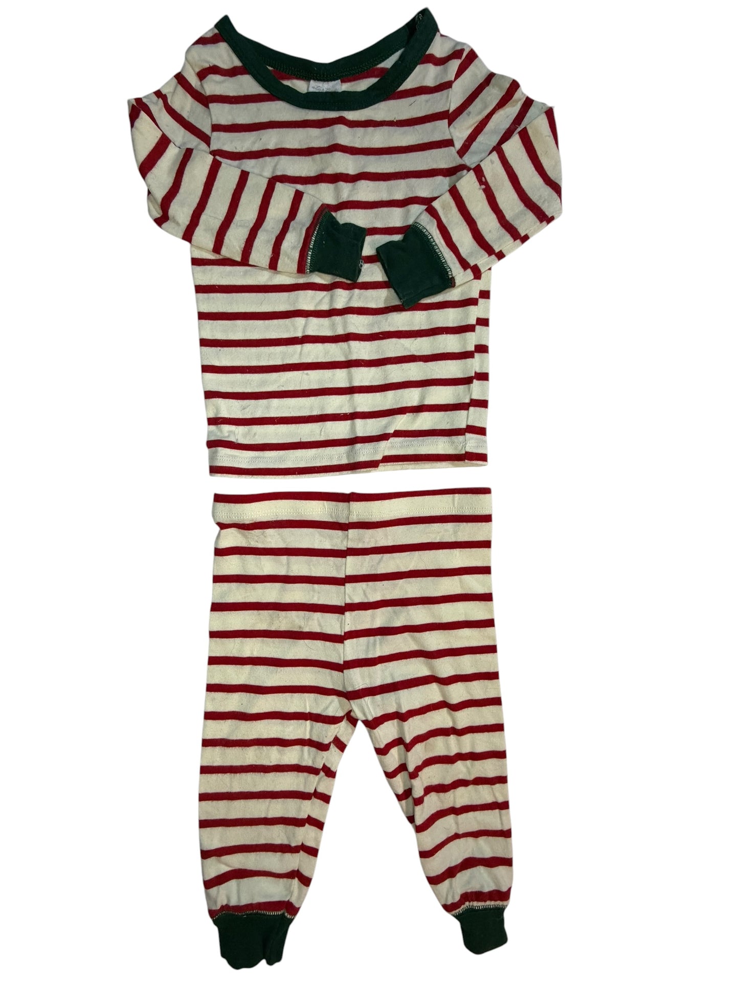 18M Starting Out Red and White and Green Striped Long-sleeve Pants Set Play