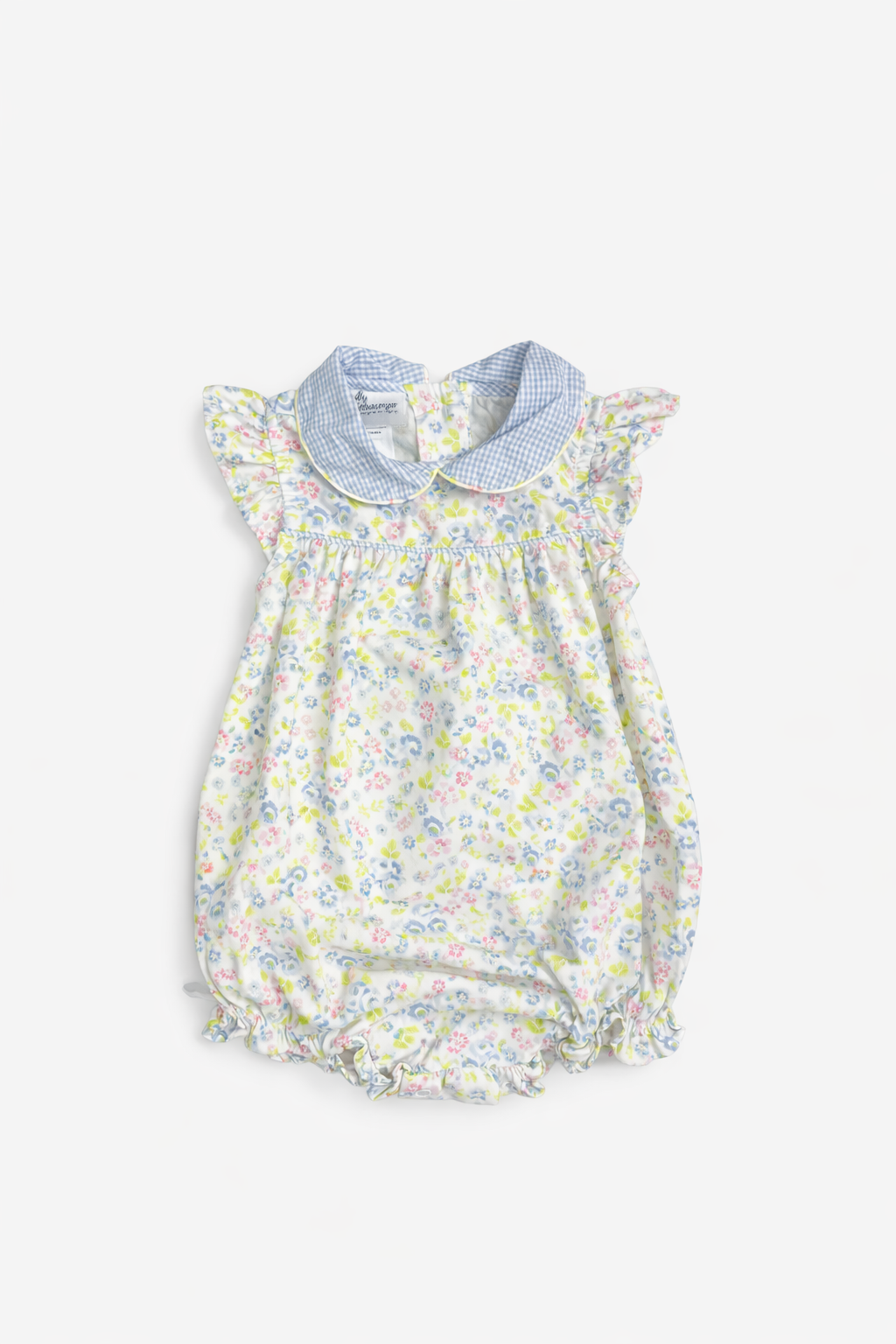 Baby Blessing Blue Floral Bubble size 3M excellent used condition