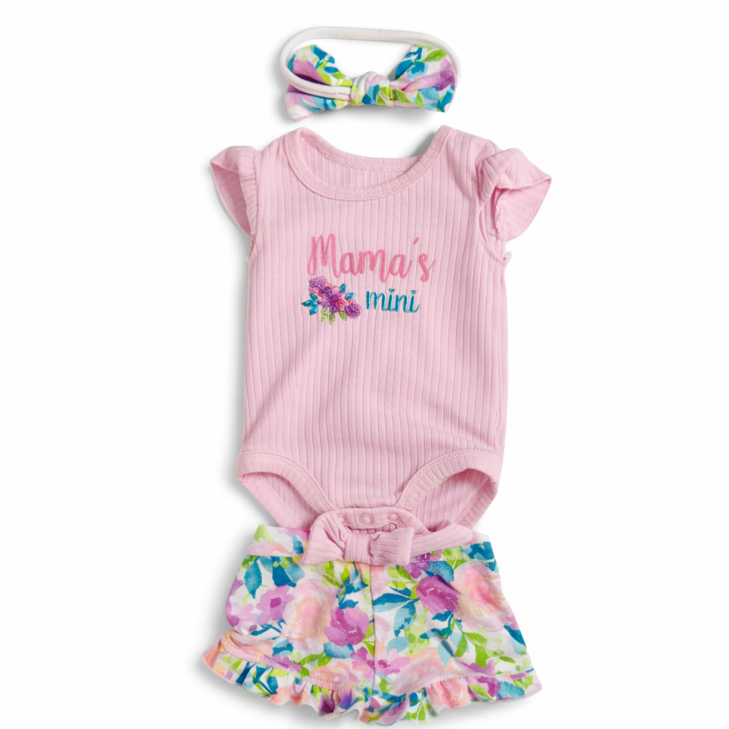 Baby Essentials Baby Girl Mama's Mini 3-Piece Set size 6M new without tags