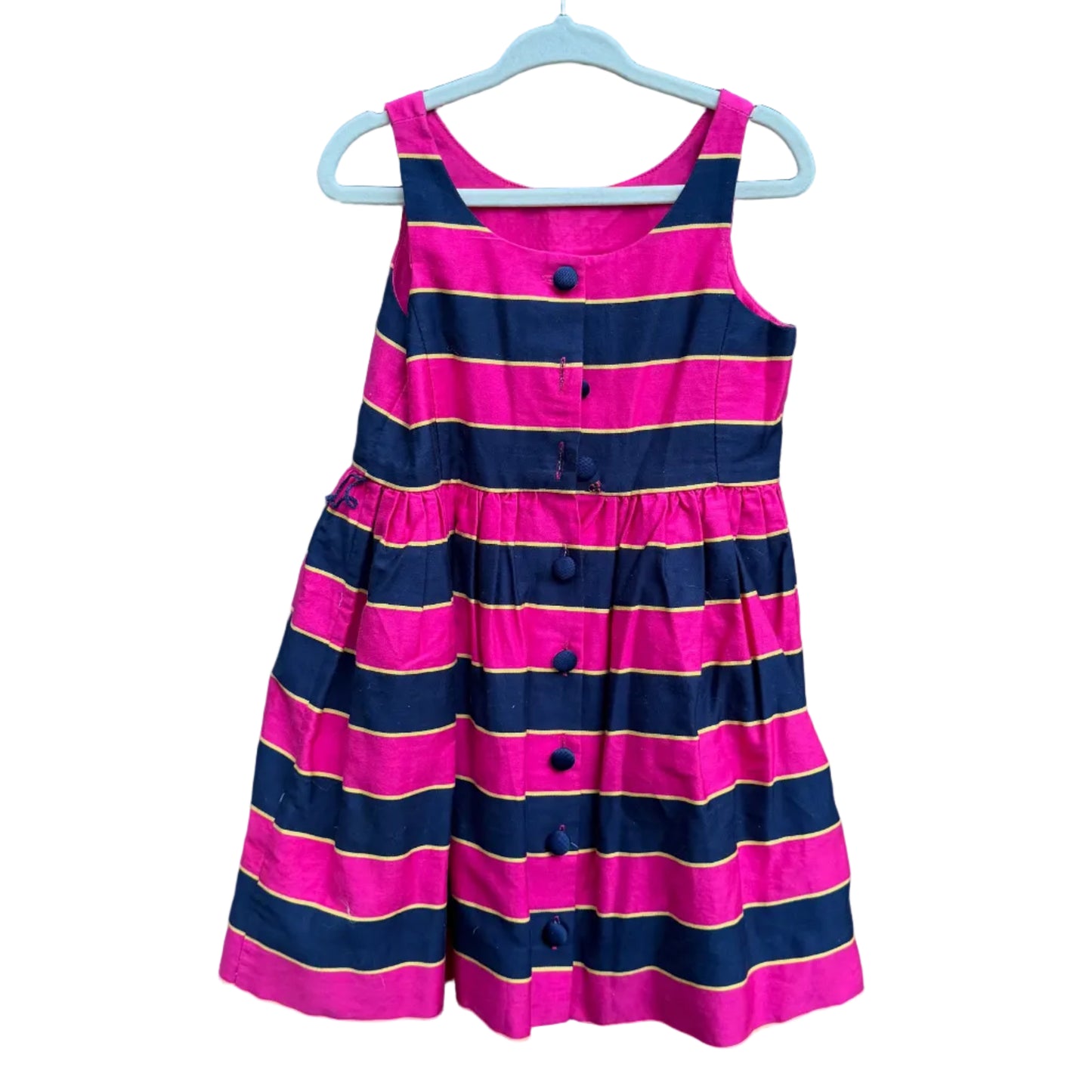 3T | Polo Ralph Lauren | Pink, Navy & Yellow Sleeveless Dress | Play