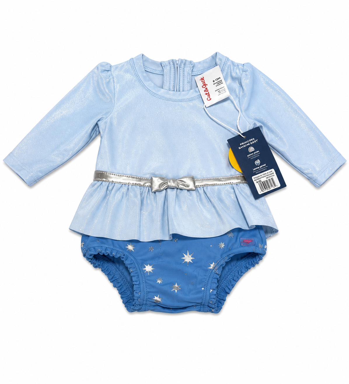 RuffleButts Princess Swimsuit size 6-12M new with tags
