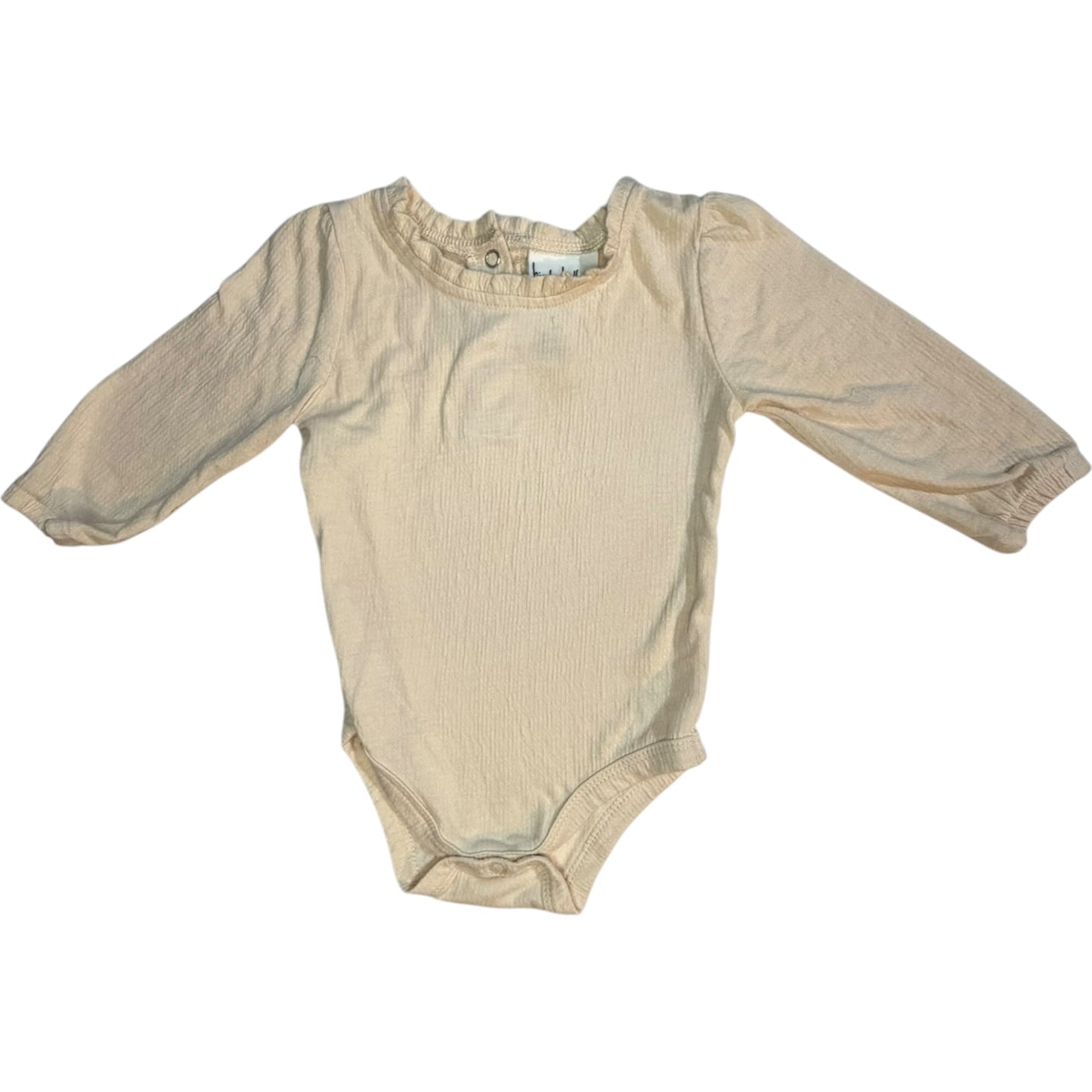 Nicole Miller Cream Ruffle Long-Sleeve Bubble size 12M excellent used condition