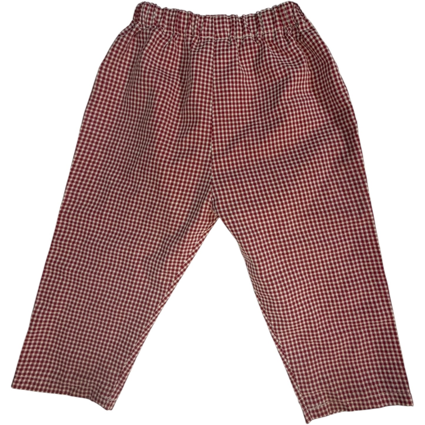 Size Medium Red and White Gingham Pants EUC