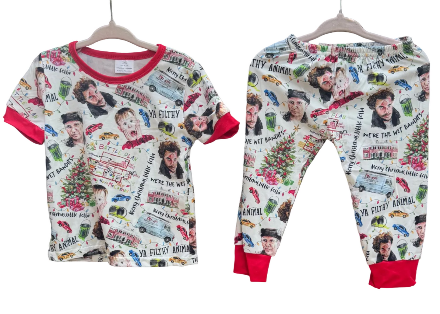 2XS (6-12M) Home Alone Pajama Set NWOT