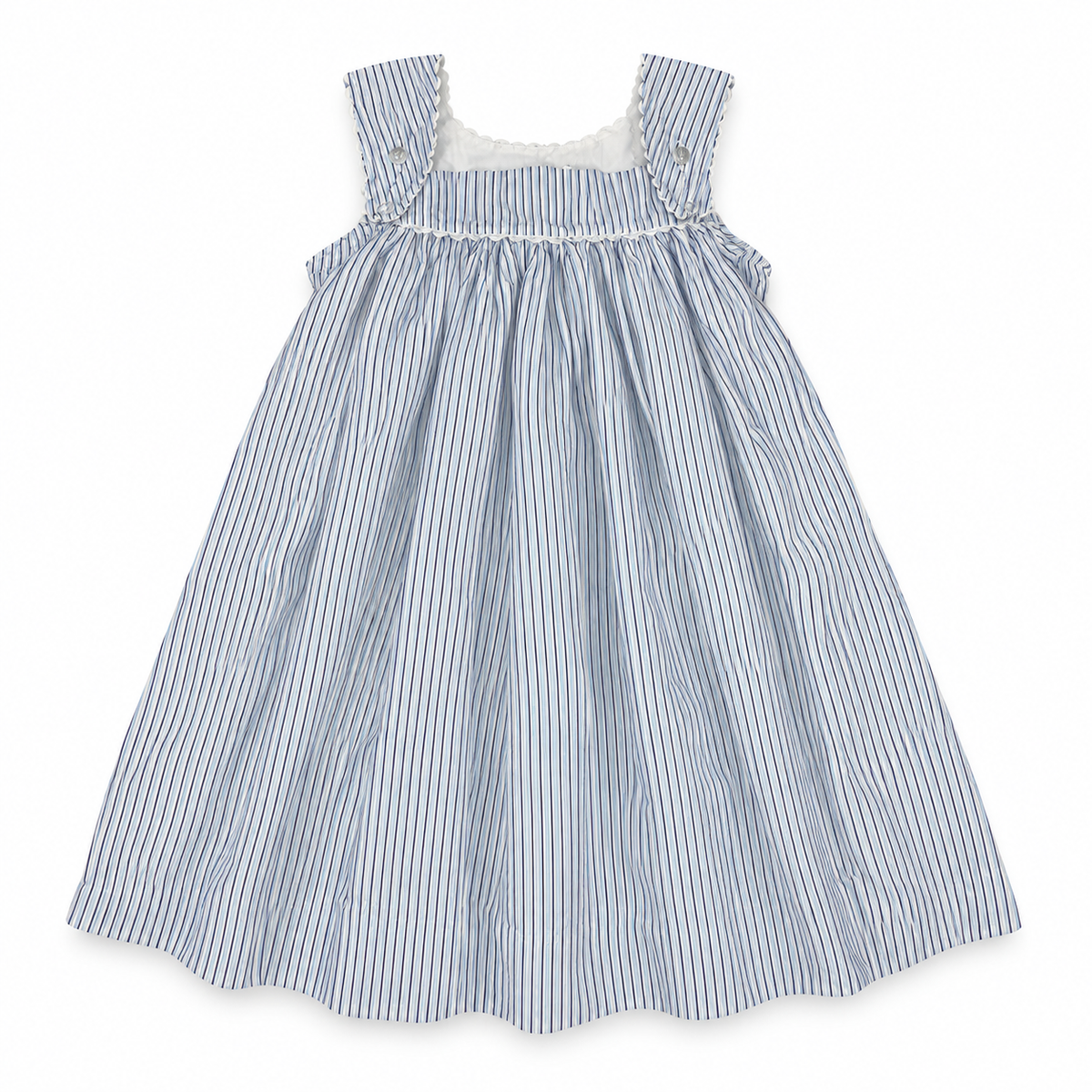 6X Lullaby Set Blue and White Striped Dress