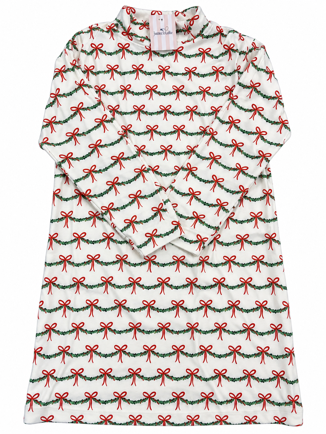 James & Lottie bow and garland Christmas dress, size 8Y NWT