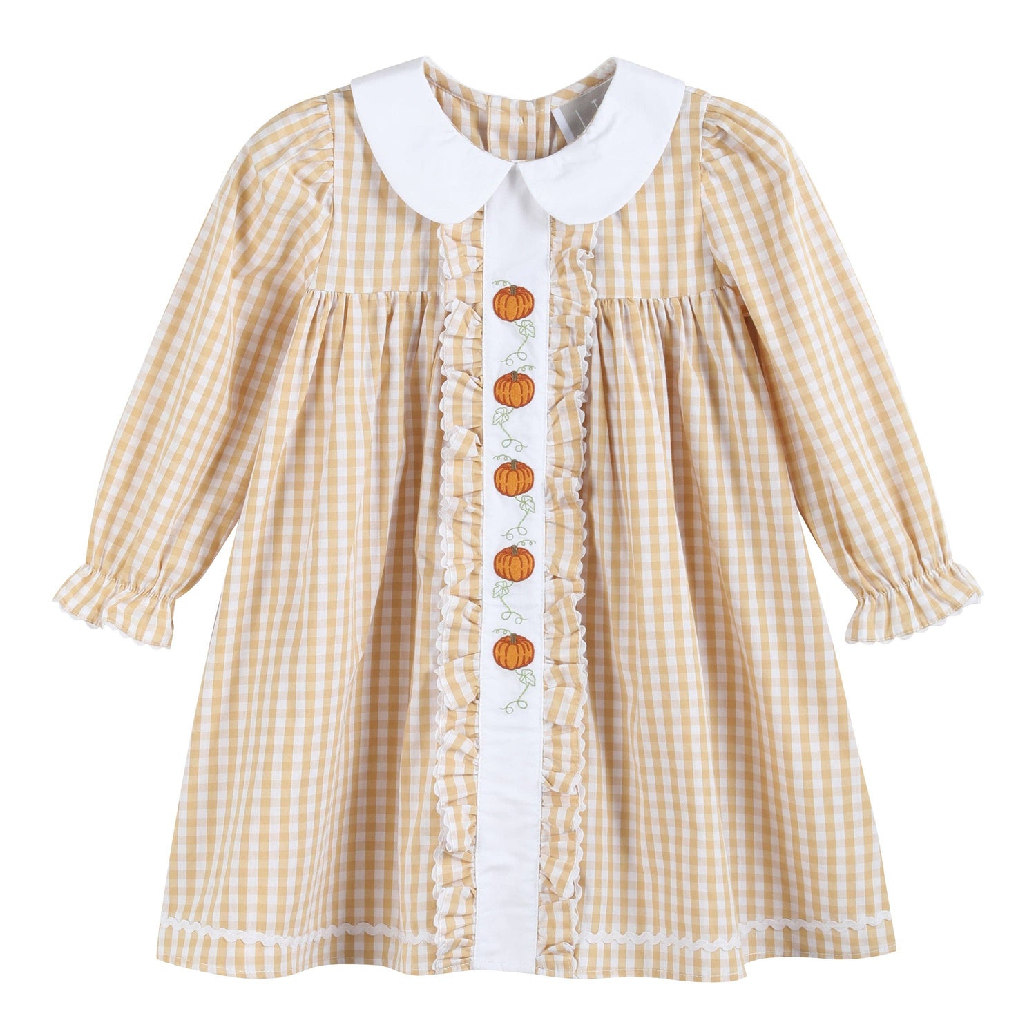 Lil Cactus gingham pumpkin dress from the seasonal collection
