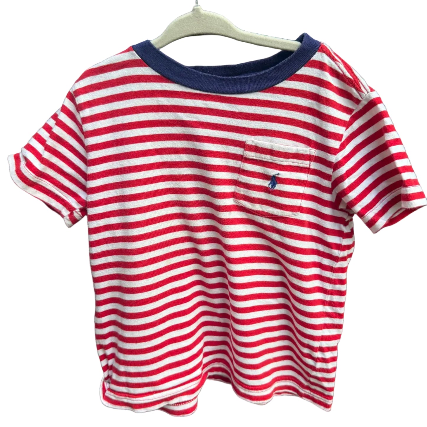 3T Polo Ralph Lauren Red and White Short-sleeve Shirt