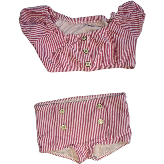 Janie and Jack Pink Seersucker Two-Piece Bikini size 18-24M excellent used condition