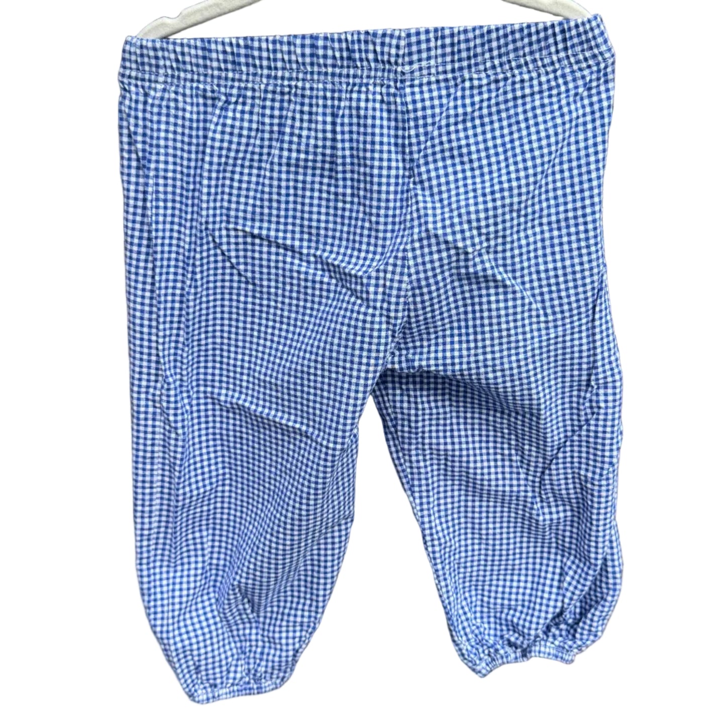 Size 6 Blue and White Gingham Jogger pants GUC