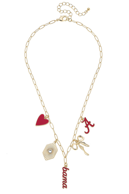 Alabama Crimson Tide Paper Clip Charm Collector Necklace