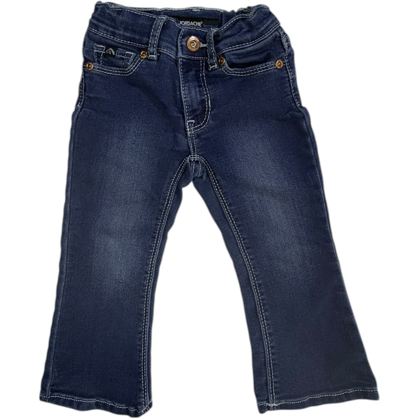 Jordache Denim Bootcut Jeans with Snap Button size 2T excellent used condition