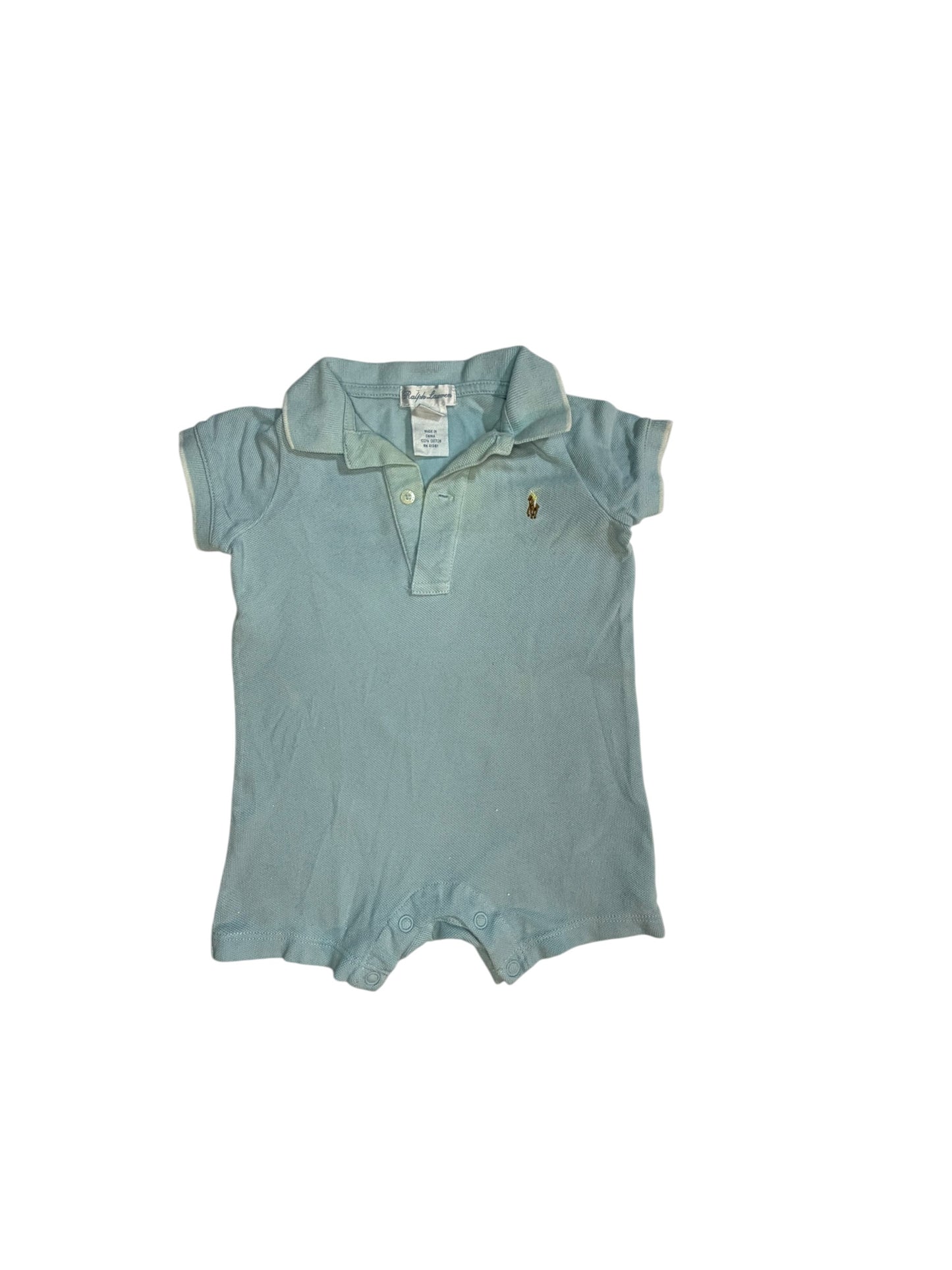 Ralph Lauren Blue Polo Shortall size 6M gently used