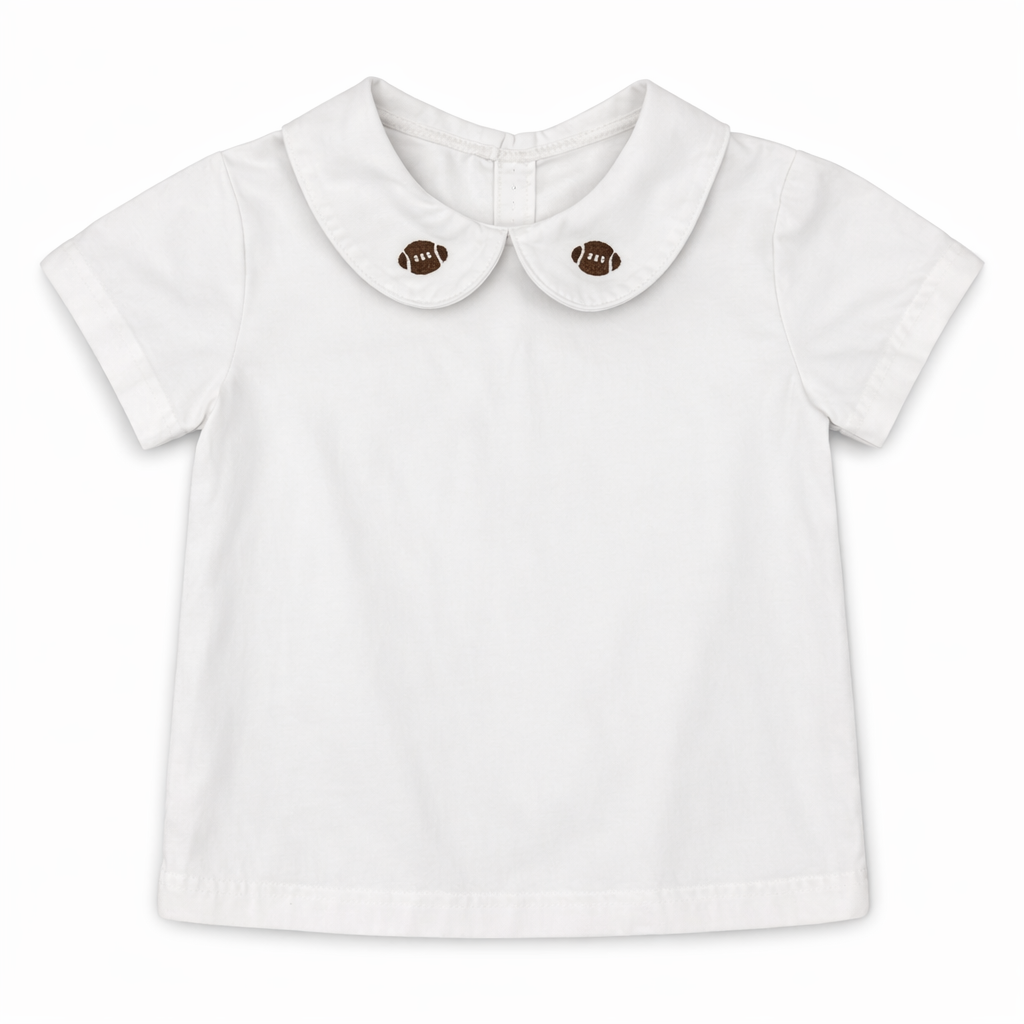 Bendit Matisse White Football Peter Pan Collar Button Down size 4T good used condition