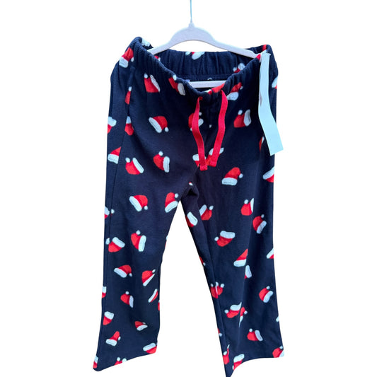 Size 5 Old Navy Navy Christmas Santa Hat Flannel Pants NWT