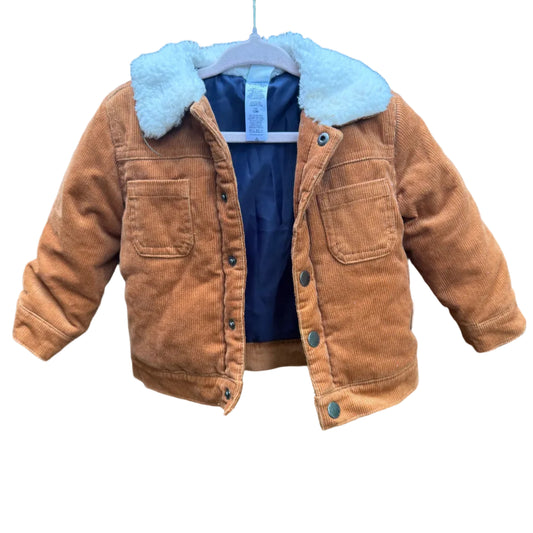 12M | Little Me | Corduroy Fur Jacket | EUC