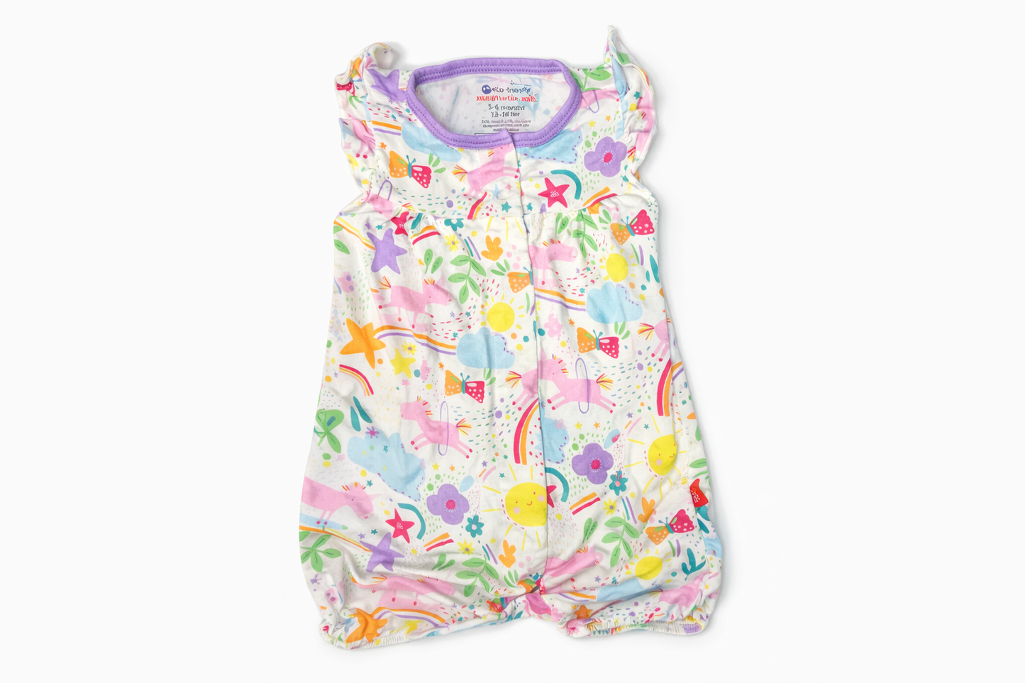 Magnetic Me Multicolored Short Romper size 3-6M good used condition
