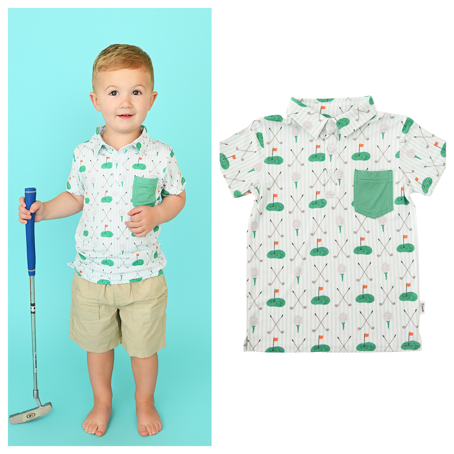18-24M | Gigi and Max | Scottie Golf Bamboo Polo Shirt | NWT