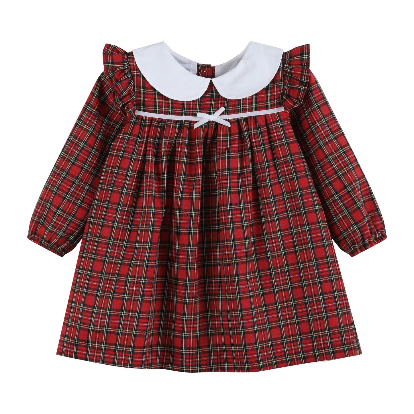 6-12M | Lil Cactus | Red Christmas Plaid Collared Ruffle Dress | NWT
