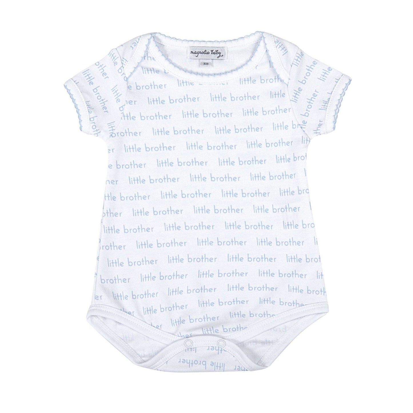 6M | Magnolia Baby | Little Brother Print Short Sleeve Bodysuit | NWT