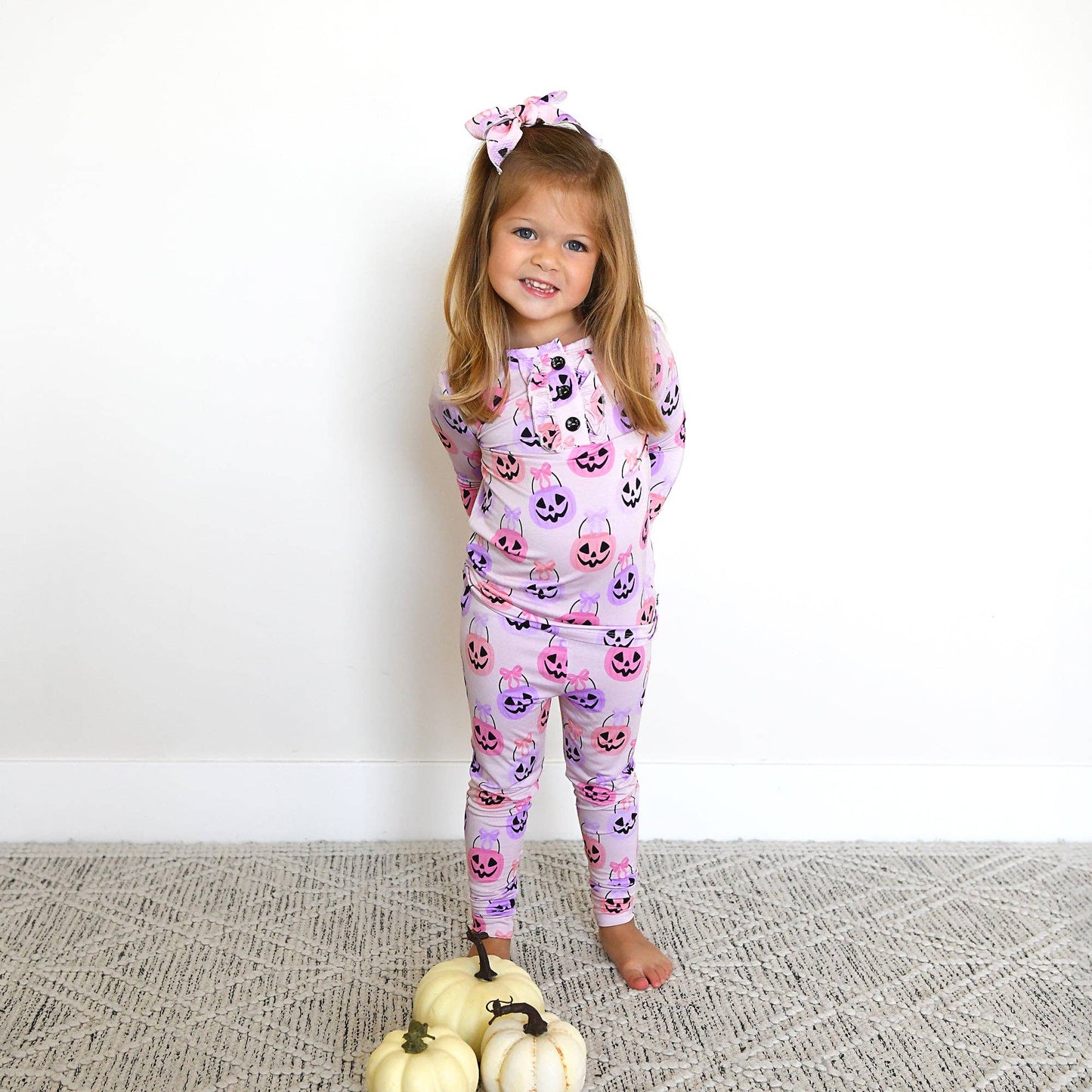 2T/3T | Gigi and Max | Emmy Ruffle Two Piece Bamboo Halloween Pumpkins Outfit | NWT