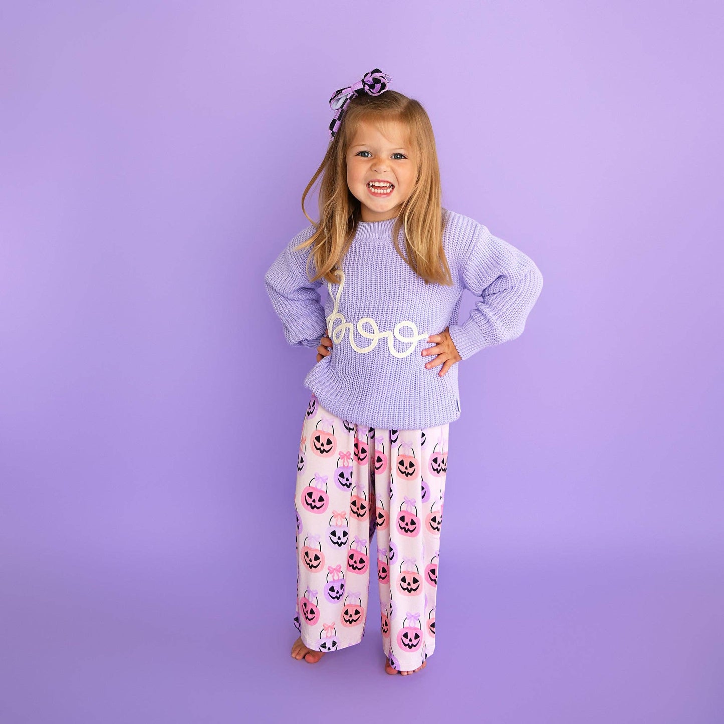 4/5Y | Gigi and Max | Boo Purple Solid Knit Halloween Sweater | NWT
