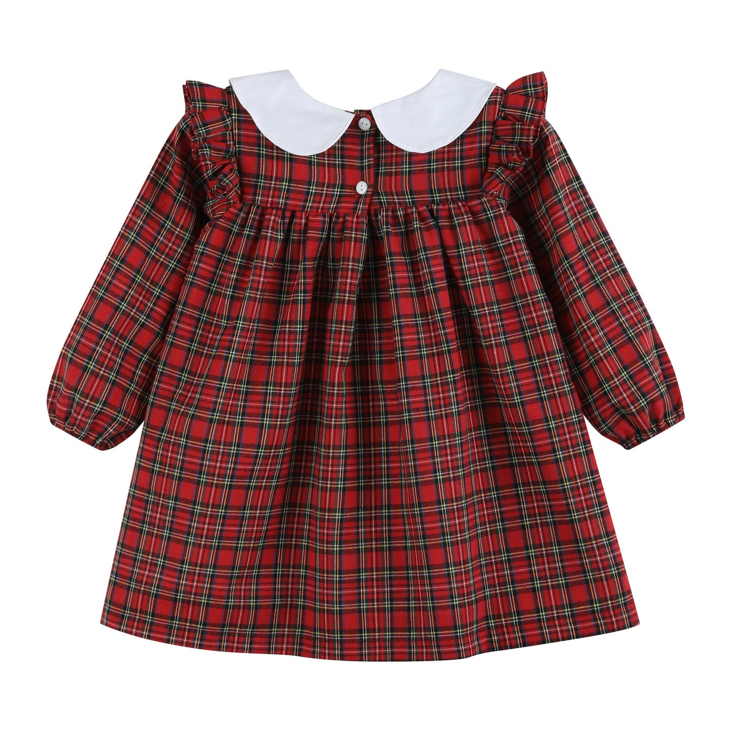6-12M | Lil Cactus | Red Christmas Plaid Collared Ruffle Dress | NWT