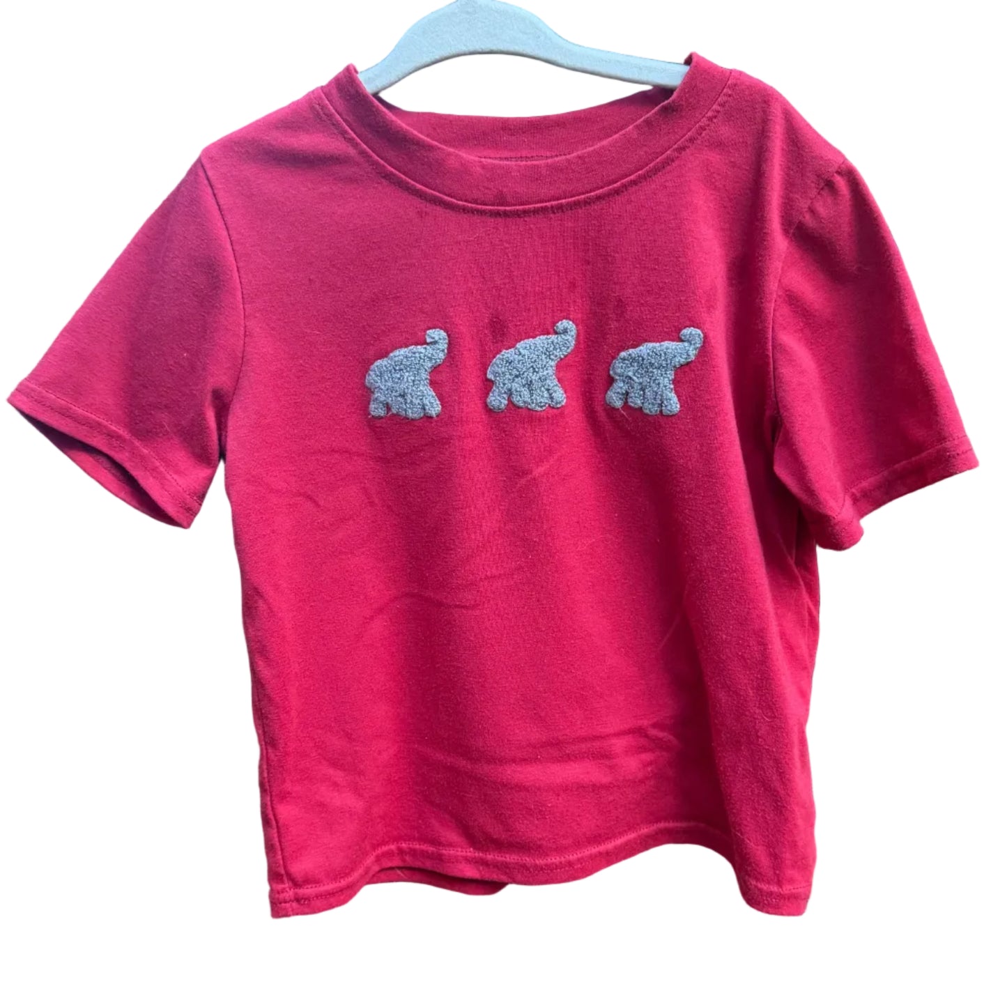 Size 4 Abby & Evie Roll Tide Elephant Crimson Short-sleeve Shirt GUC