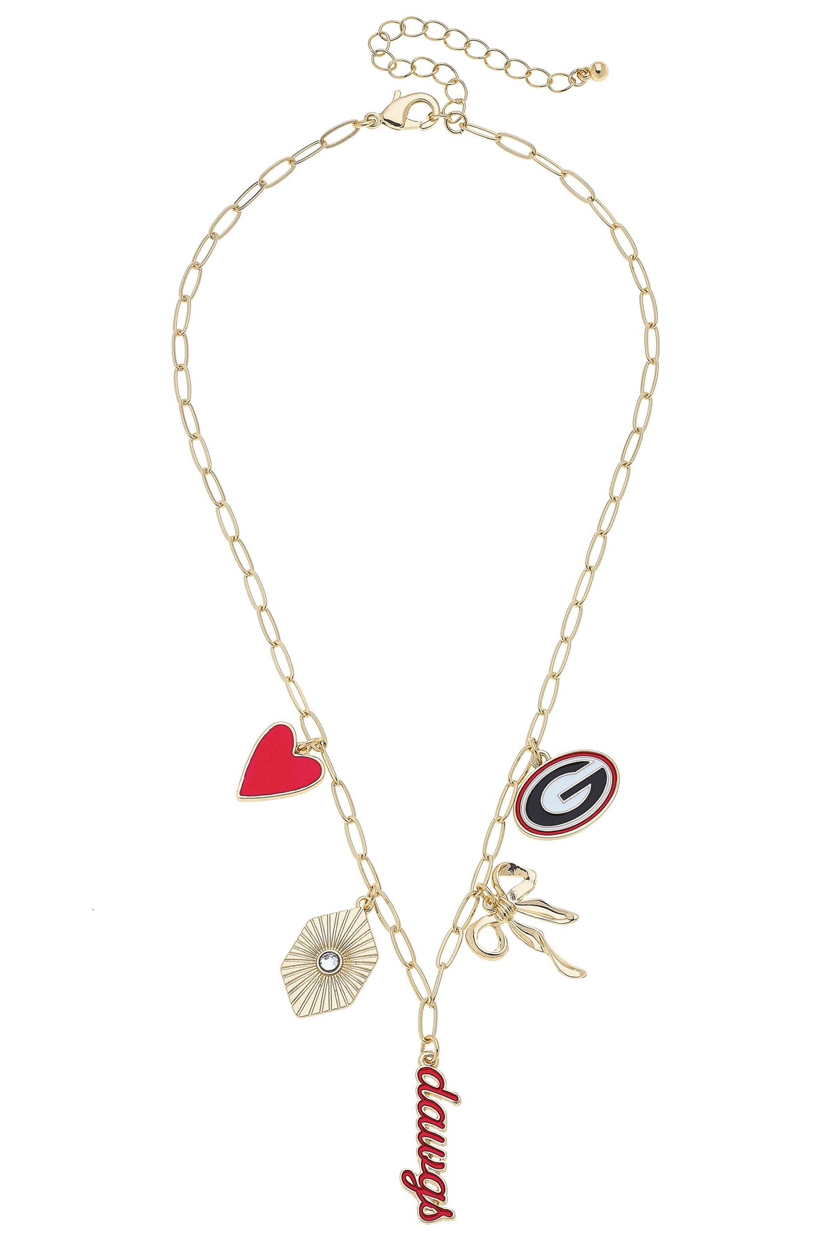 Georgia Bulldogs Paper Clip Charm Collector Necklace