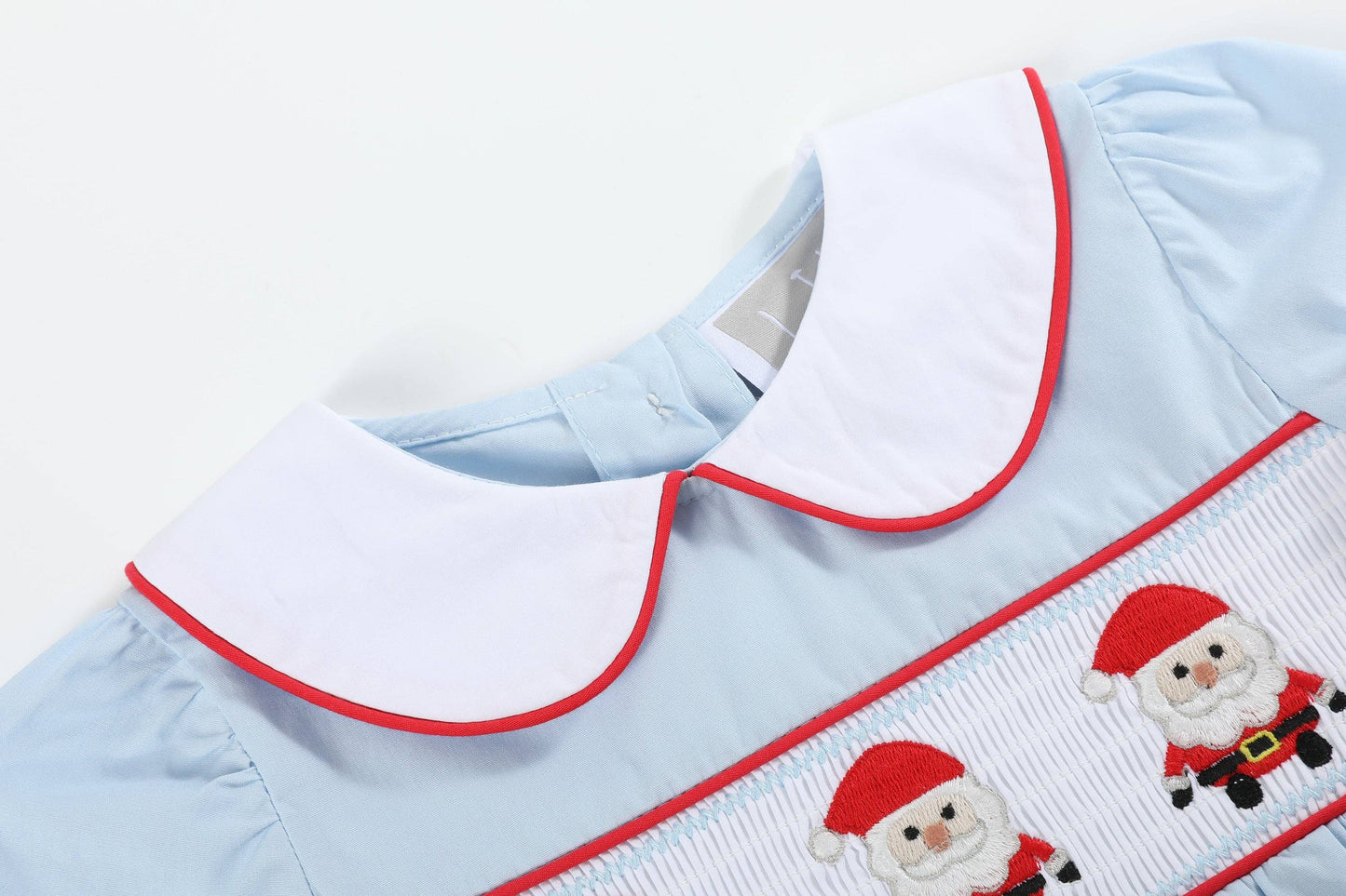 18-24M | Lil Cactus | Light Blue Santa Smocked Dress and Bloomers | NWT