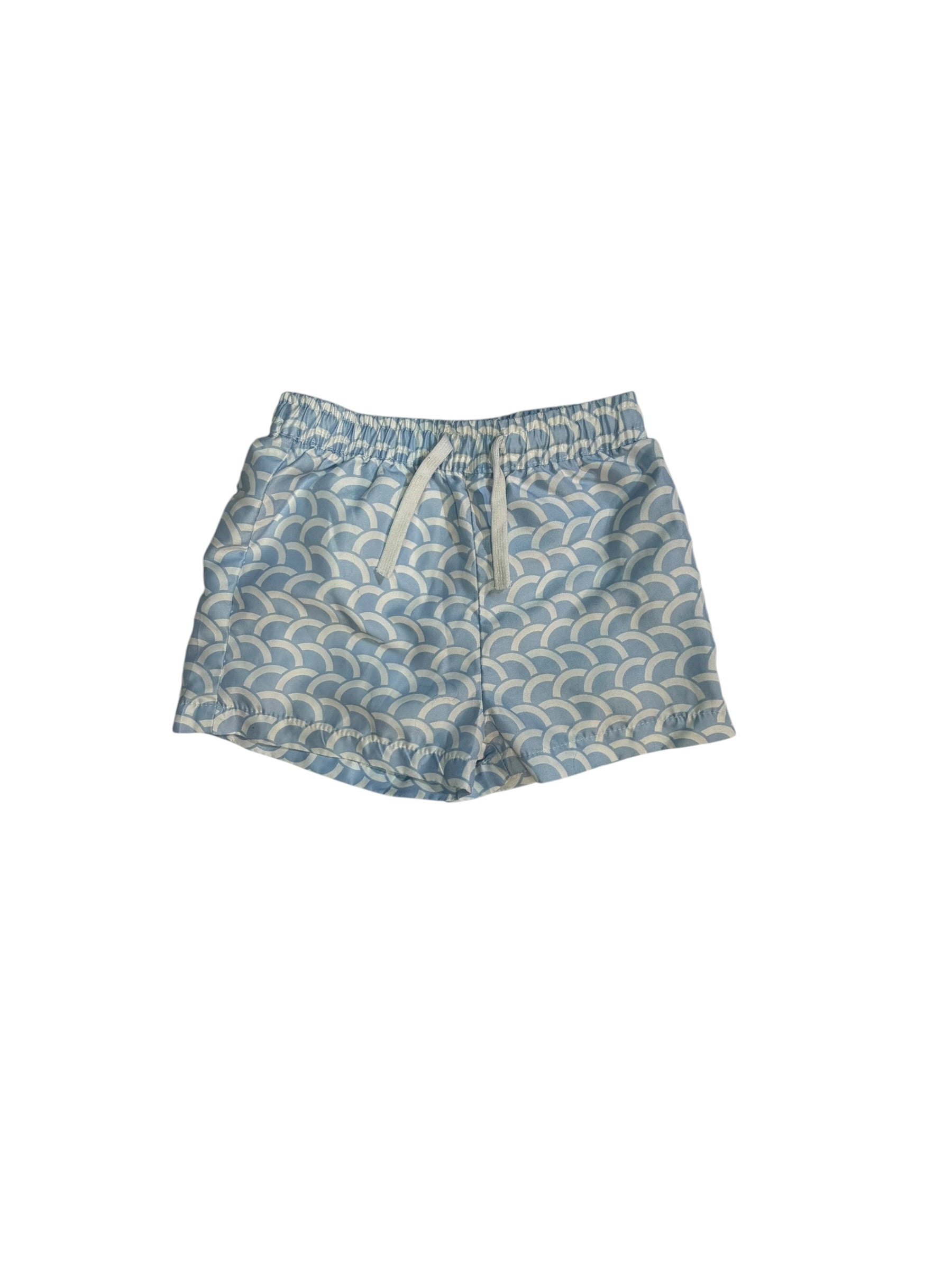 The Oaks Apparel Baby Blue & White Swim Trunks size 24M excellent used condition