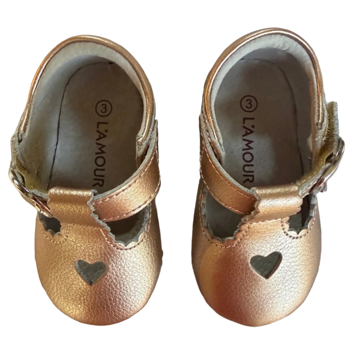 Size 3 L'amour Gold Soft Sole Sandal GUC