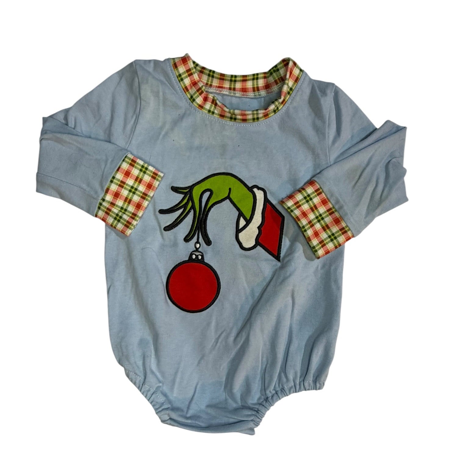 12M Blue Long-sleeve Grinch Bubble GUC