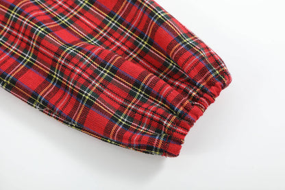 6-12M | Lil Cactus | Red Christmas Plaid Collared Ruffle Dress | NWT