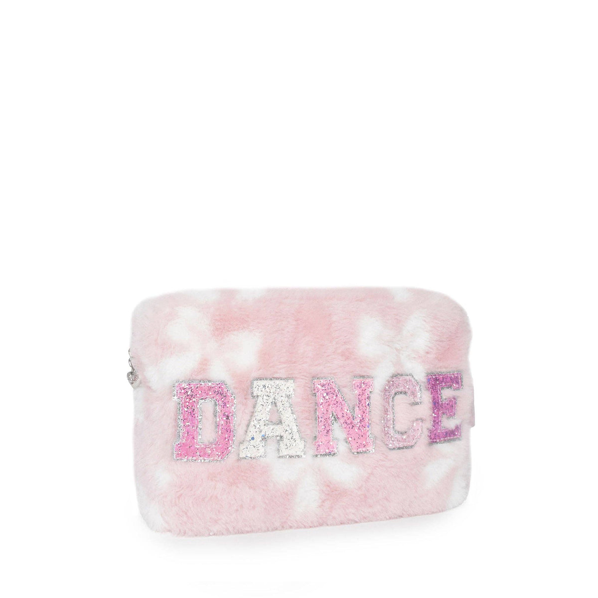 'DANCE' Plush Bow Print Pouch