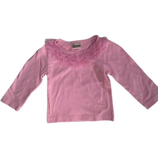 Pink Ruffle Blouse GUC size 2T gently used