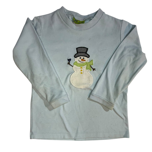 3T Stellybelly Long-sleeve Blue Frosty Shirt with Frosty on Front and Back GUC