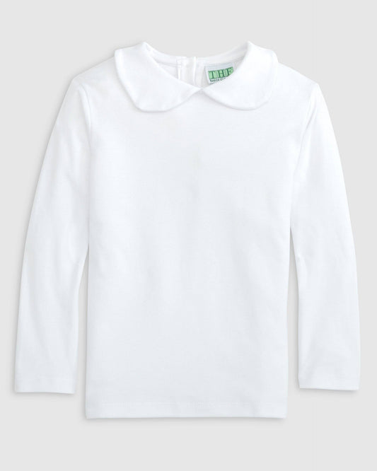 3T | Posh Pickle | Long Sleeve Peter Pan White Knit Shirt | NWT